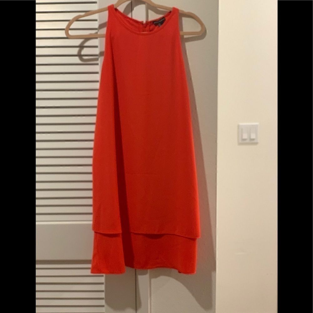 Mercer & Madison Orange Back Zipper Layered Dress - Picture 3 of 5